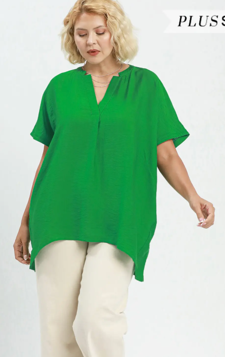 Green Flowy Blouse