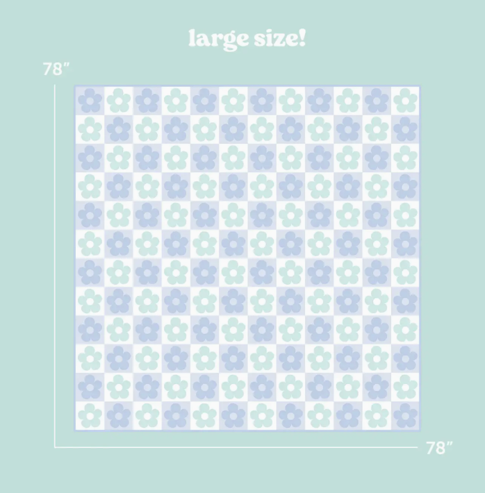 On the Go Quilted Blanket Blue