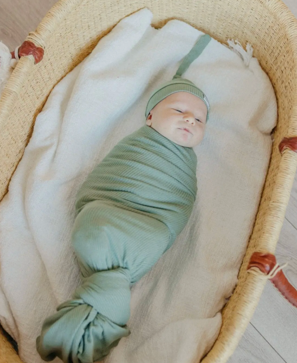 Copper Pearl Clover Swaddle Blanket