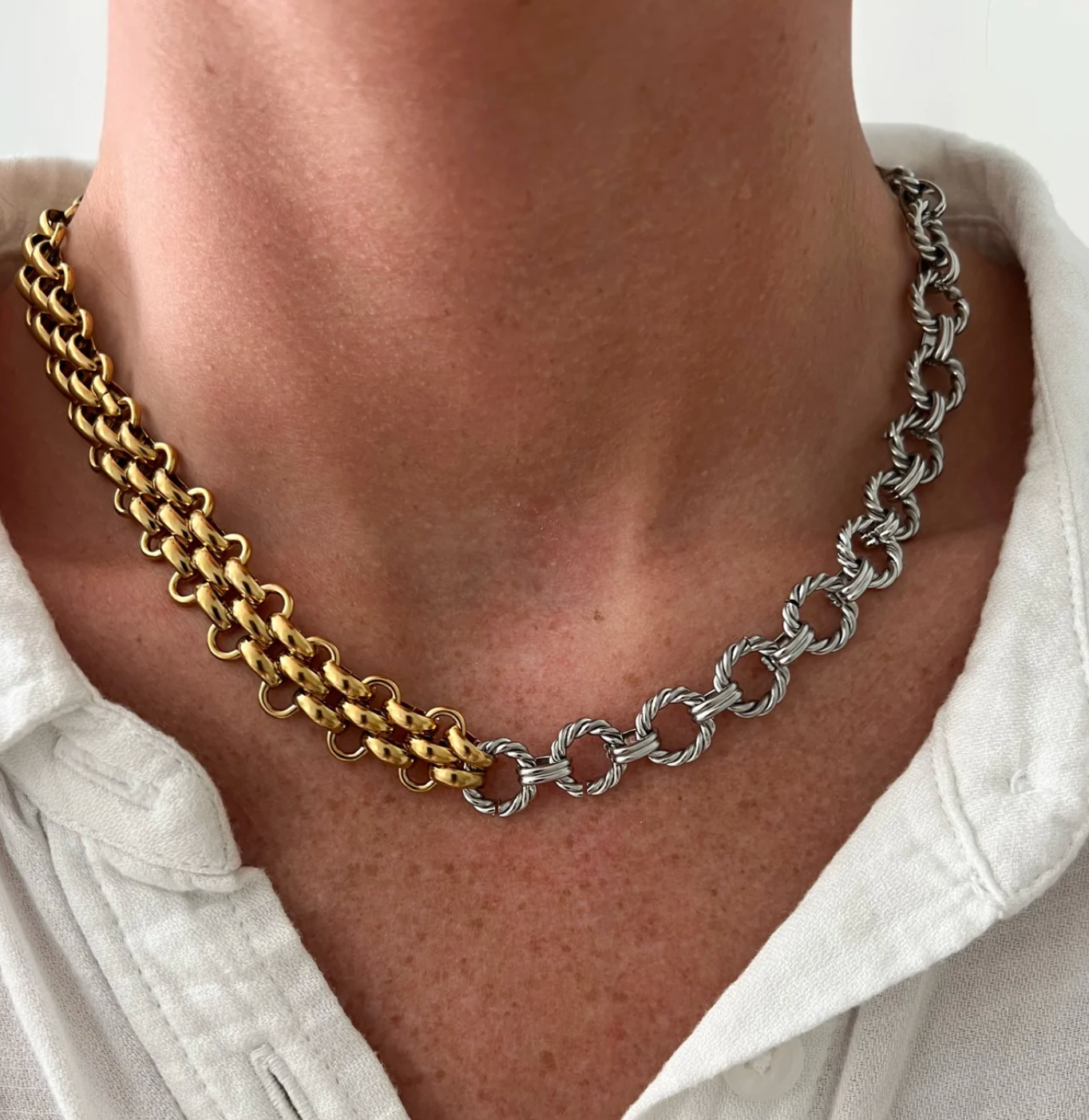 Ella Two Tone Necklace