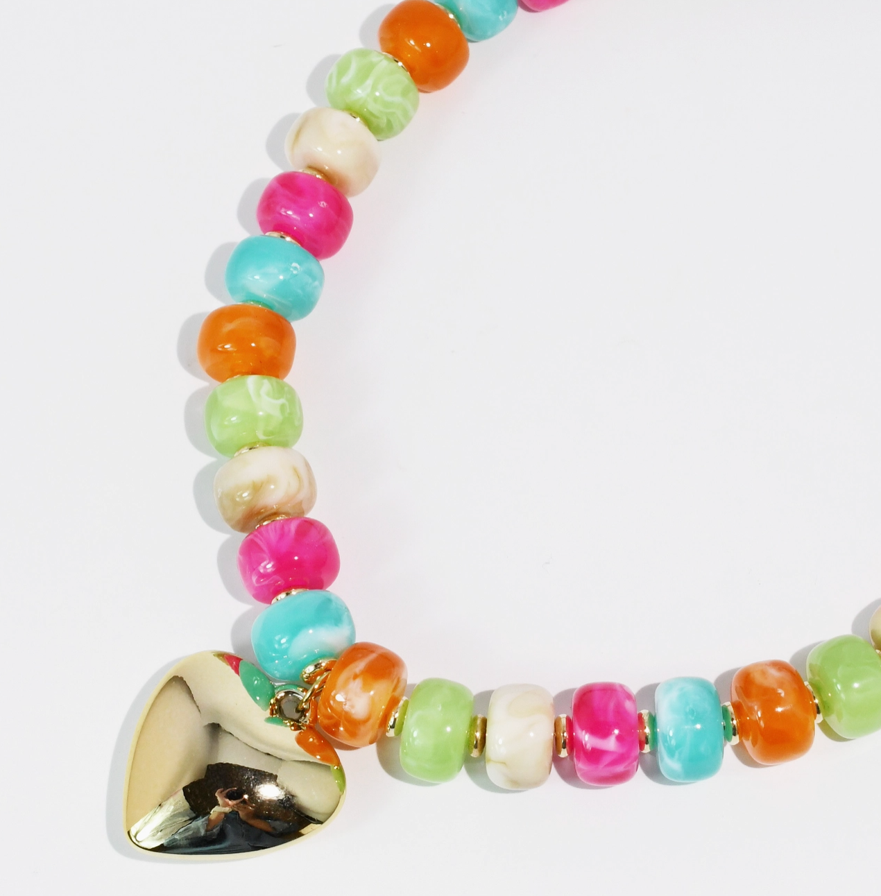 Confetti Gold Heart Necklace