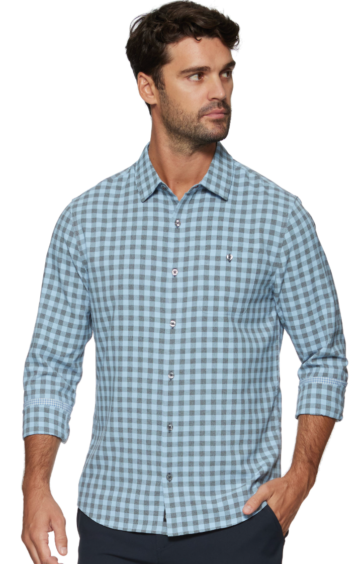 Flag + Anthem Blue/Charcoal Westerly Button Down