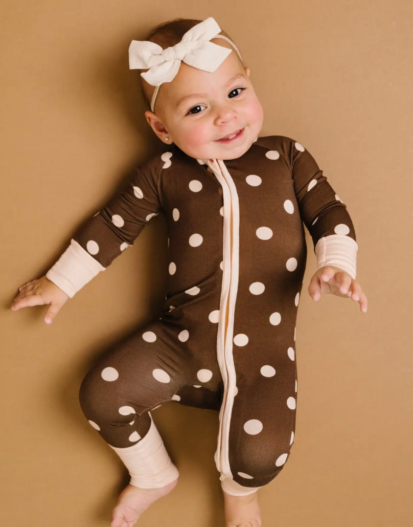 Brown Polka Dot Bamboo Oneise