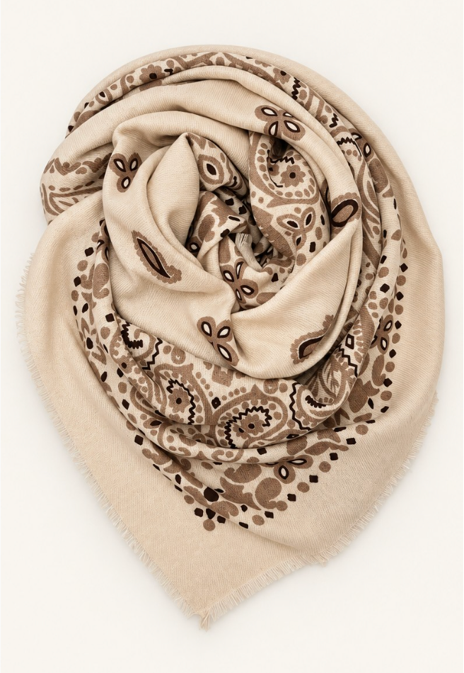 Paisley Square Scarf Asst