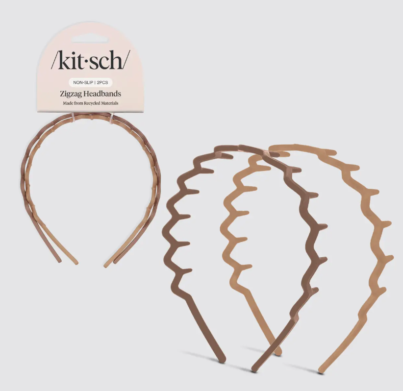 Kitsch Zig Zag Headband 2pk Asst Clr