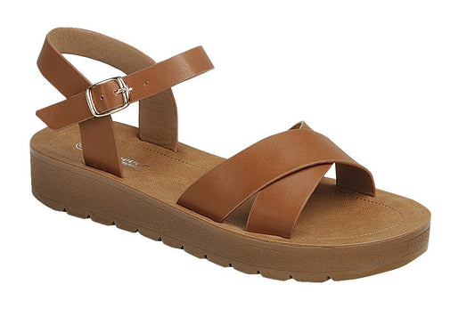 Brown Buckle Sandal