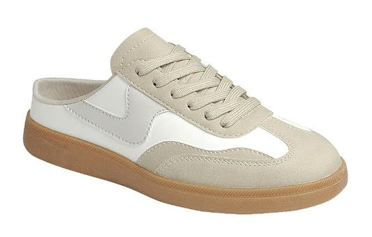 Ivory + Taupe Slip On Sneaker