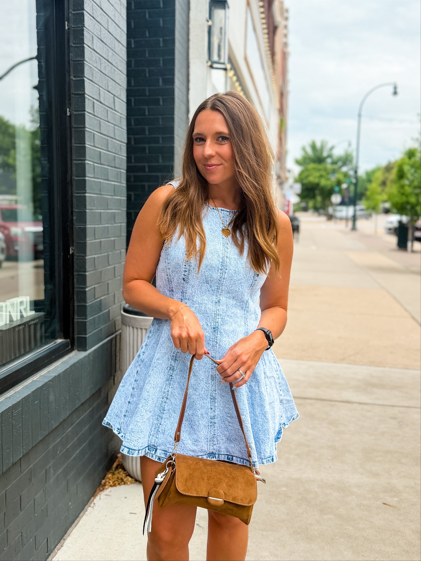 Light Denim Flare Romper