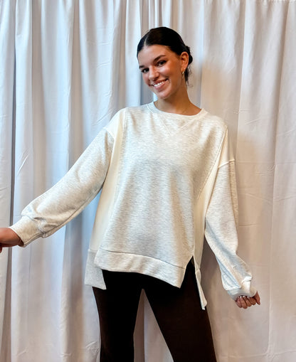 Ivory Oversized Crewneck Sweatshirt