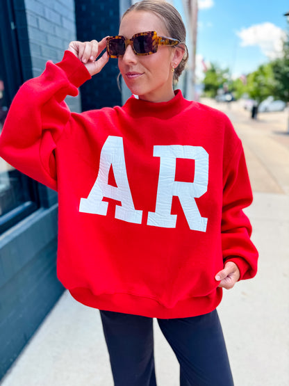 Red ARKANSAS Reversible Mockneck