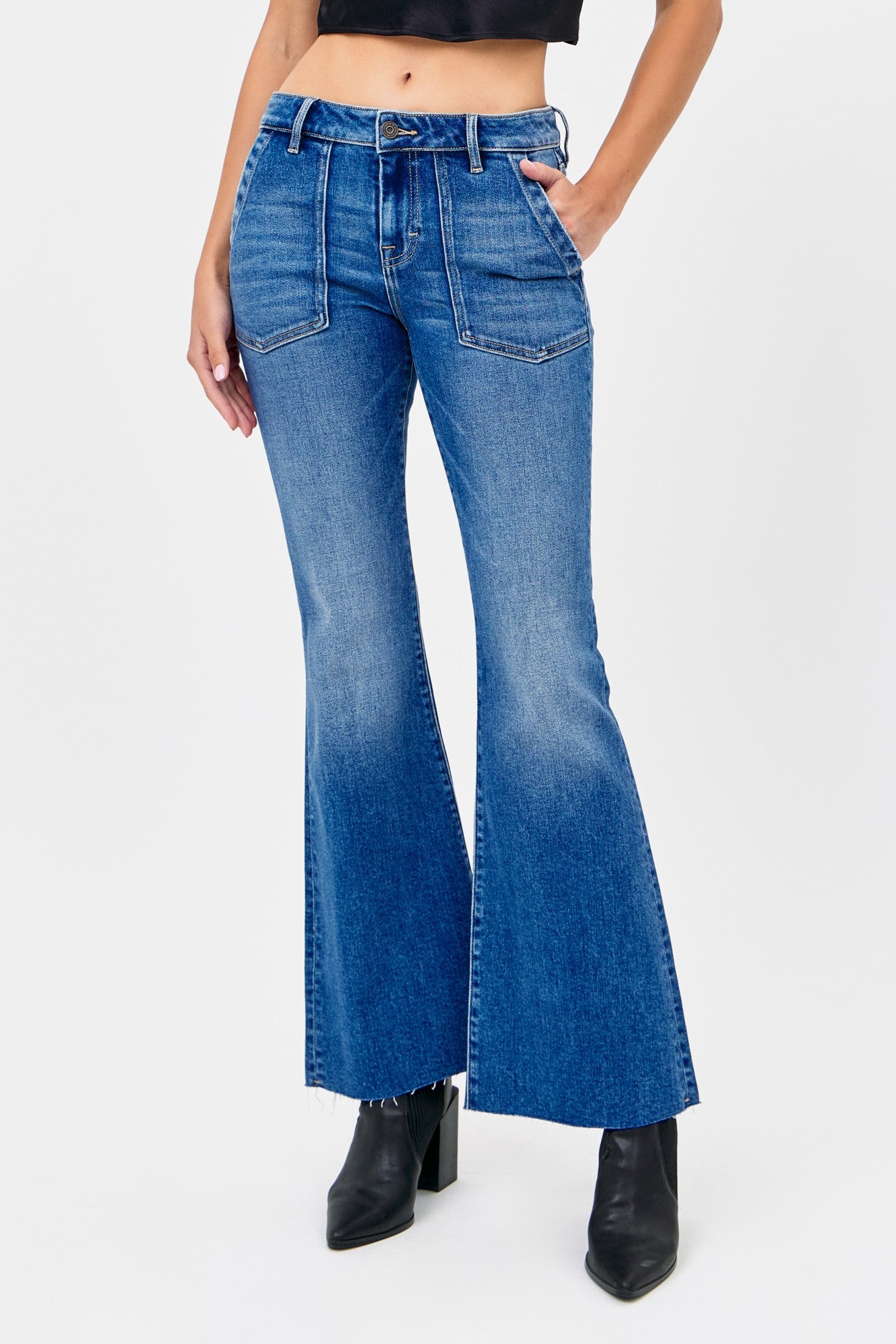 Hidden Happi Flare Utility Jeans