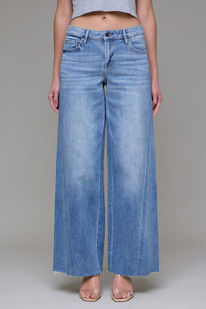 Hidden Medium Wash Wide Leg Jeans