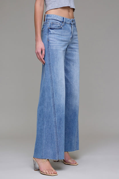 Hidden Medium Wash Wide Leg Jeans