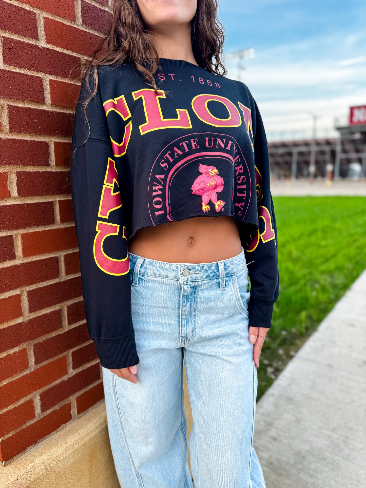 Iowa State Cyclones Crop LS Top