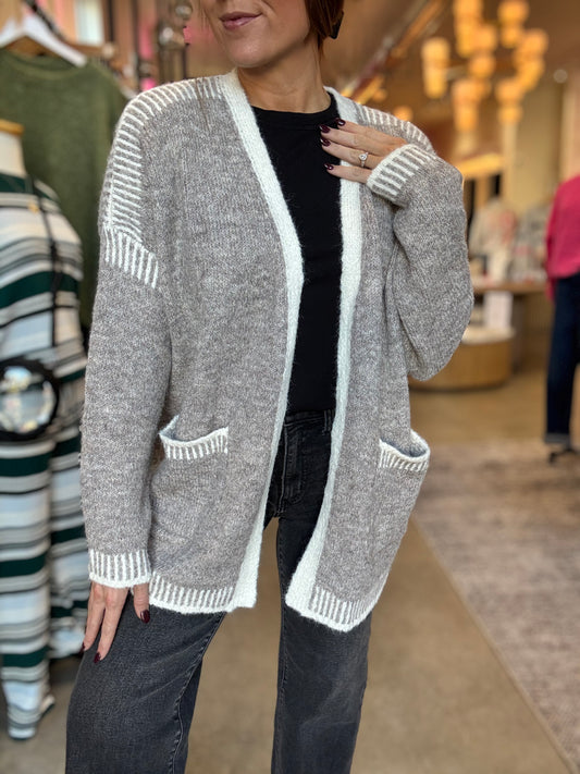 Khaki Cardigan Sweater