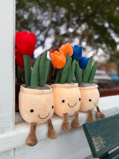 Footed Tulip Plushie Asst Colors