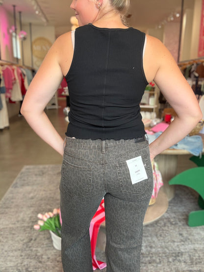 Hidden Brown Cheetah Trouser Jeans