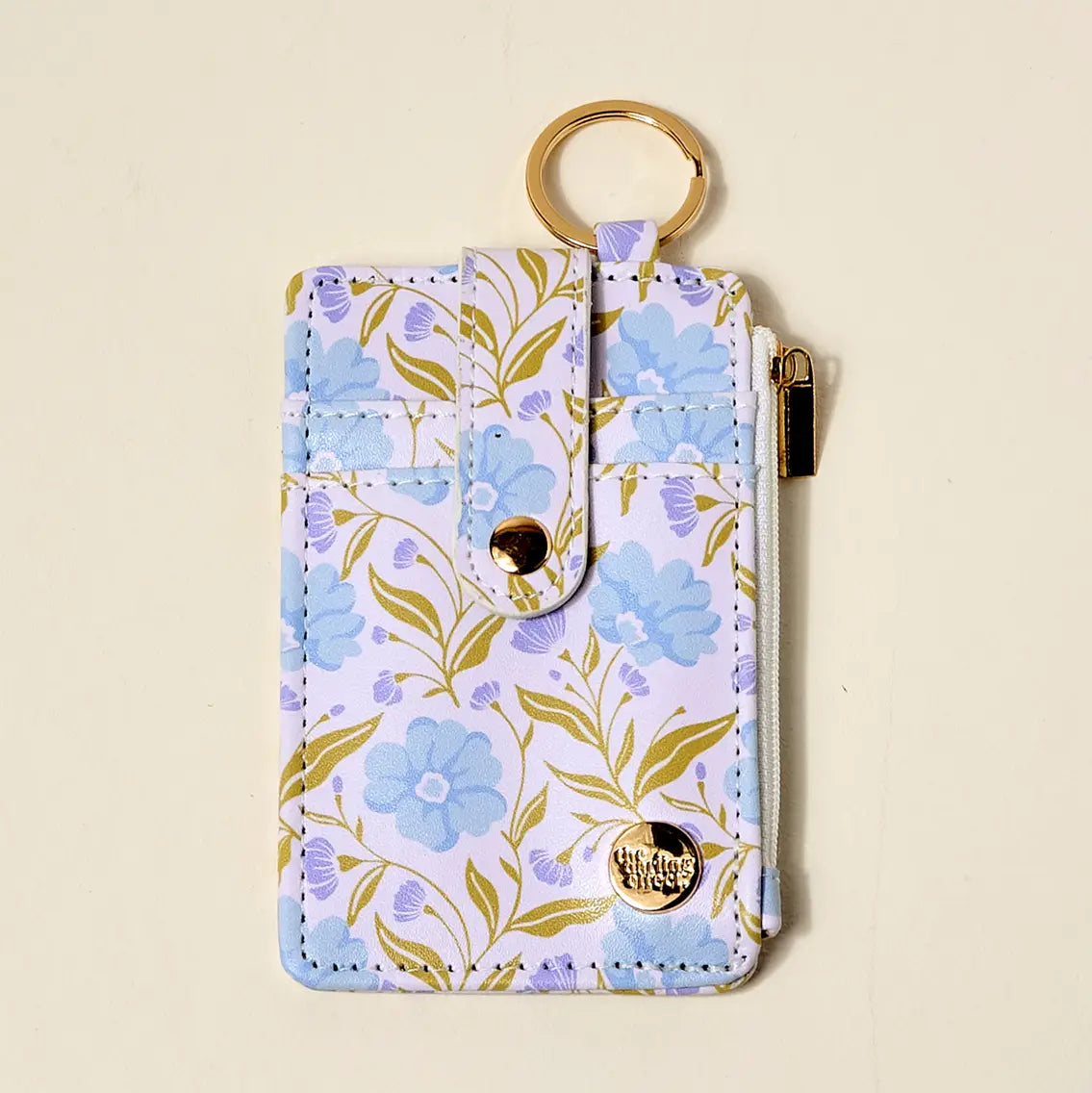 Poppin Petals Aqua Keychain Wallet
