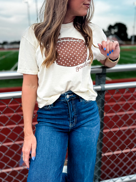 Polka Dot Football Tee