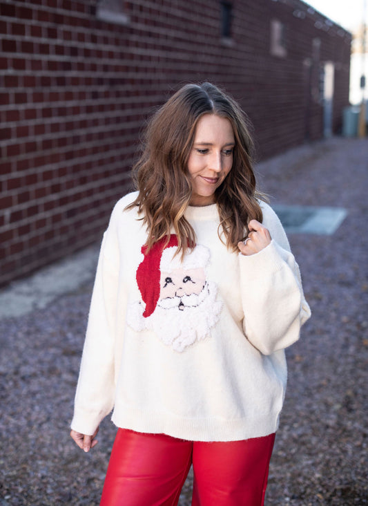 Cream Santa Sweater