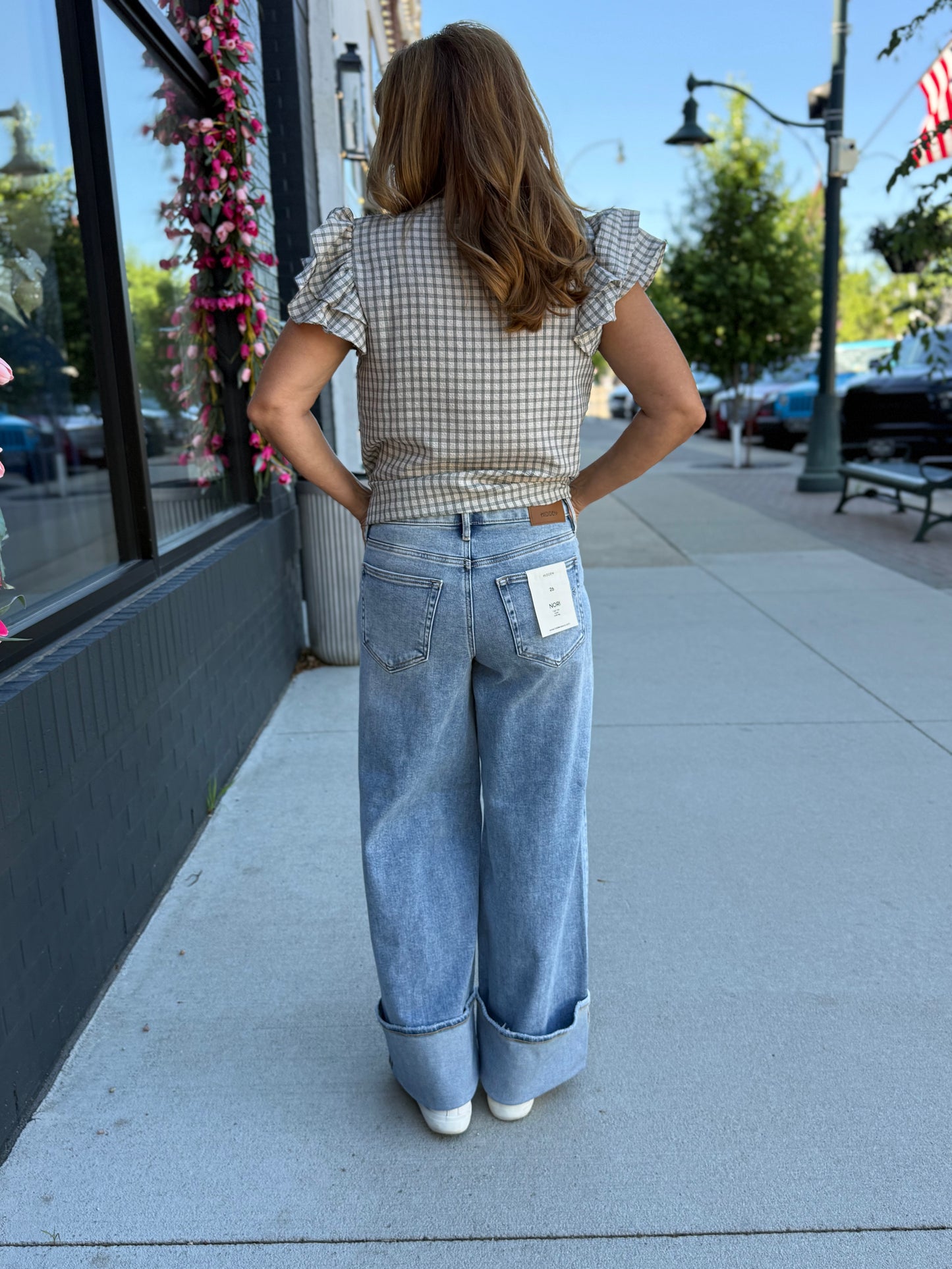 Hidden Nori Wide Leg Cuff Jeans