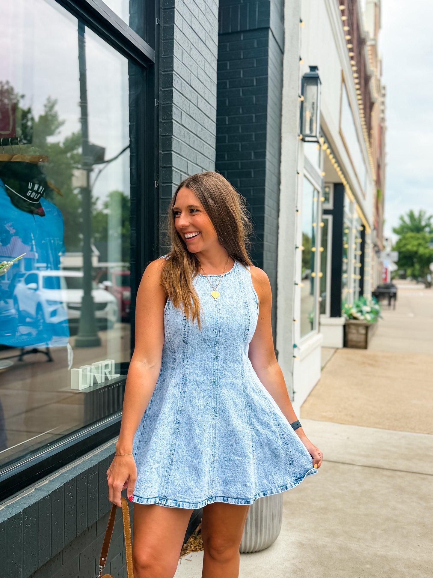 Light Denim Flare Romper