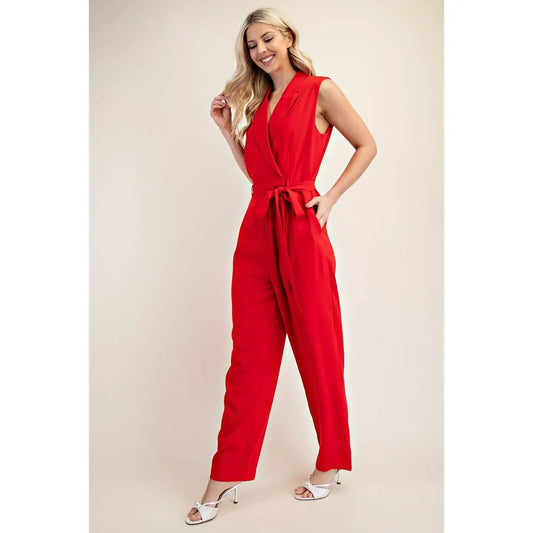 Red Tie Jumpsuit