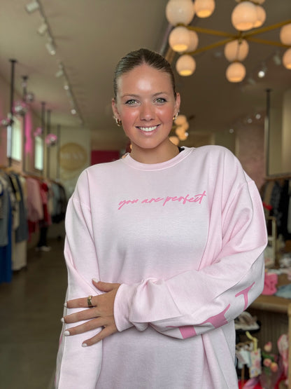 Worthy Light Pink LS Graphic Tee