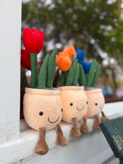 Footed Tulip Plushie Asst Colors