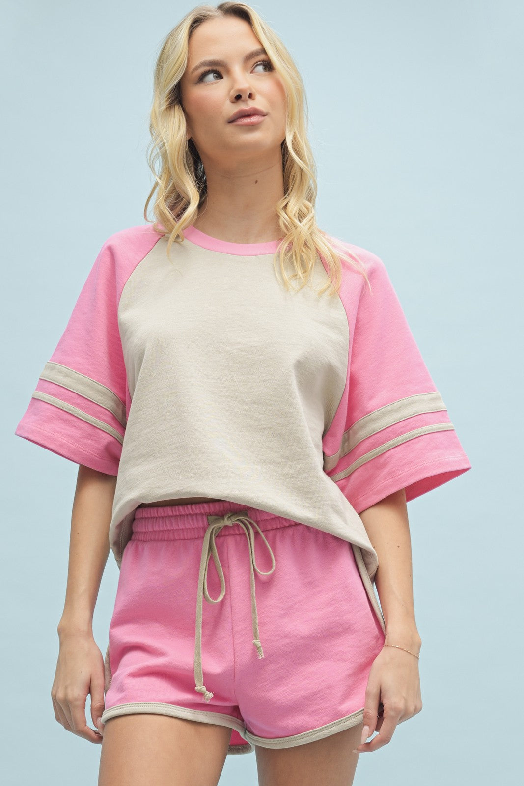 Mocha + Punch Shorts + Top Set