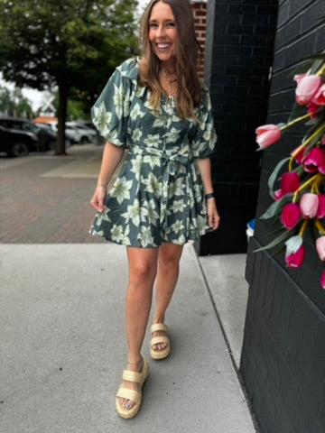 Pine Botanical Romper