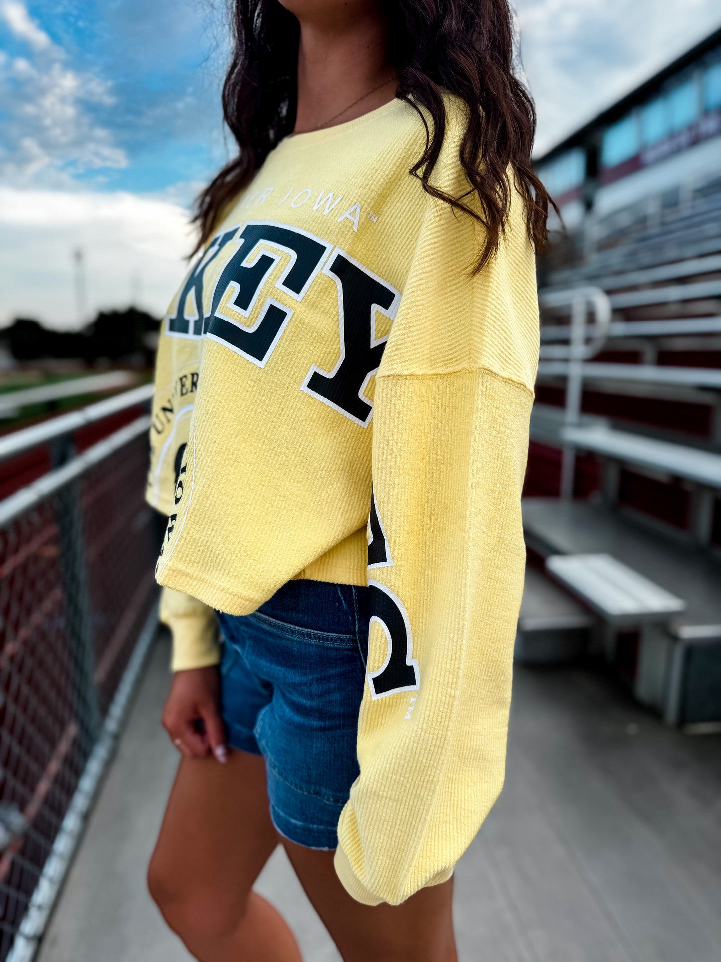 Iowa Hawkeyes Cropped LS Tee