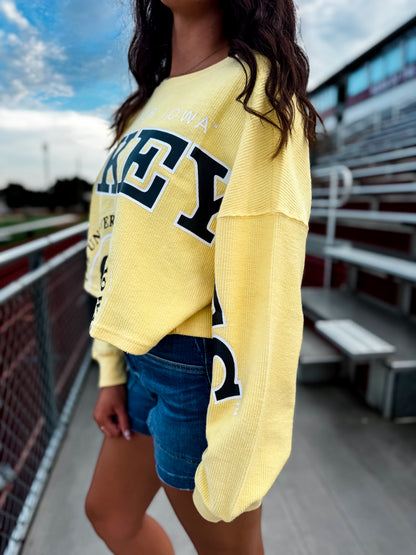 Iowa Hawkeyes Cropped LS Tee