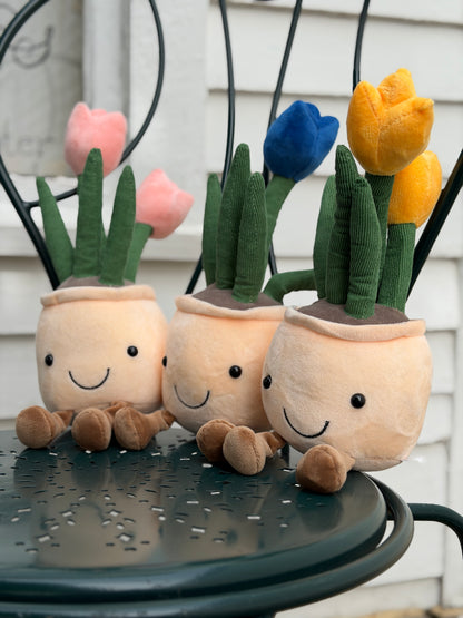 Footed Tulip Plushie Asst Colors
