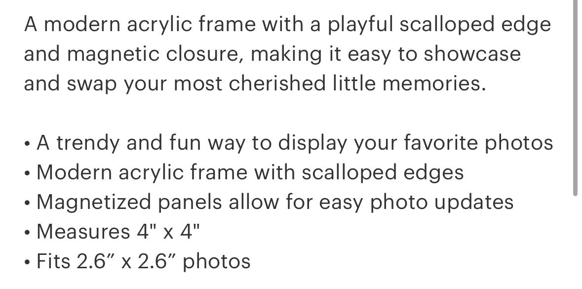 Two Tone Little Moments Frame