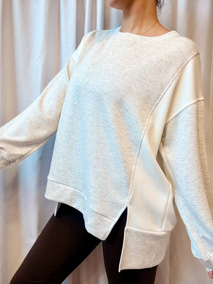 Ivory Oversized Crewneck Sweatshirt
