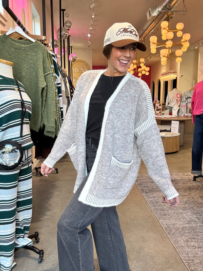 Khaki Cardigan Sweater