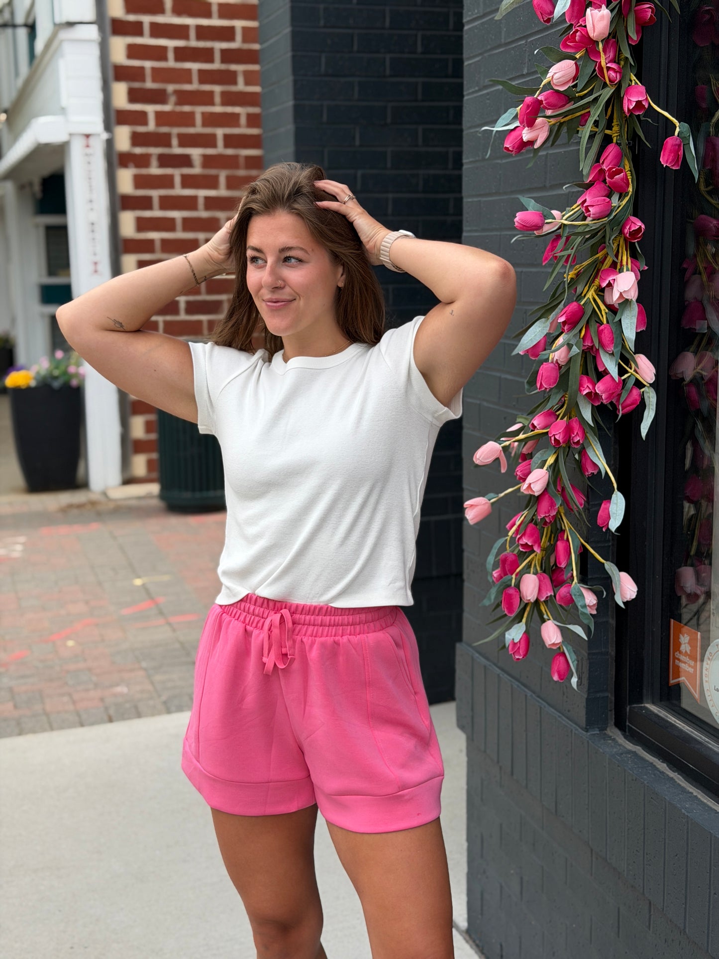Hot Pink Scuba Shorts