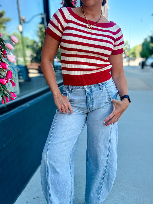 Vervet Light Wash Barrel Jeans