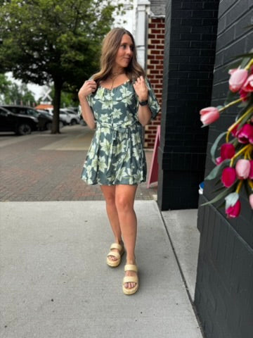 Pine Botanical Romper