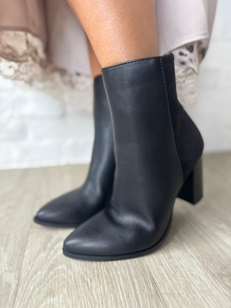 Black Pointed Toe Bootie