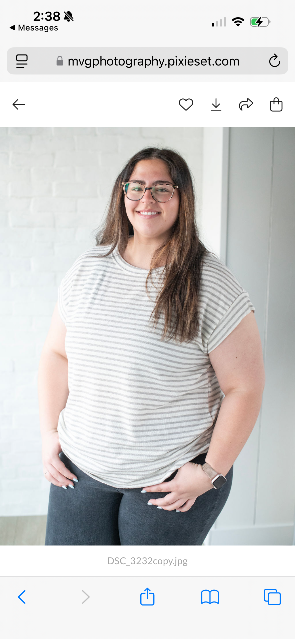 Cream + Gray Stripe Top