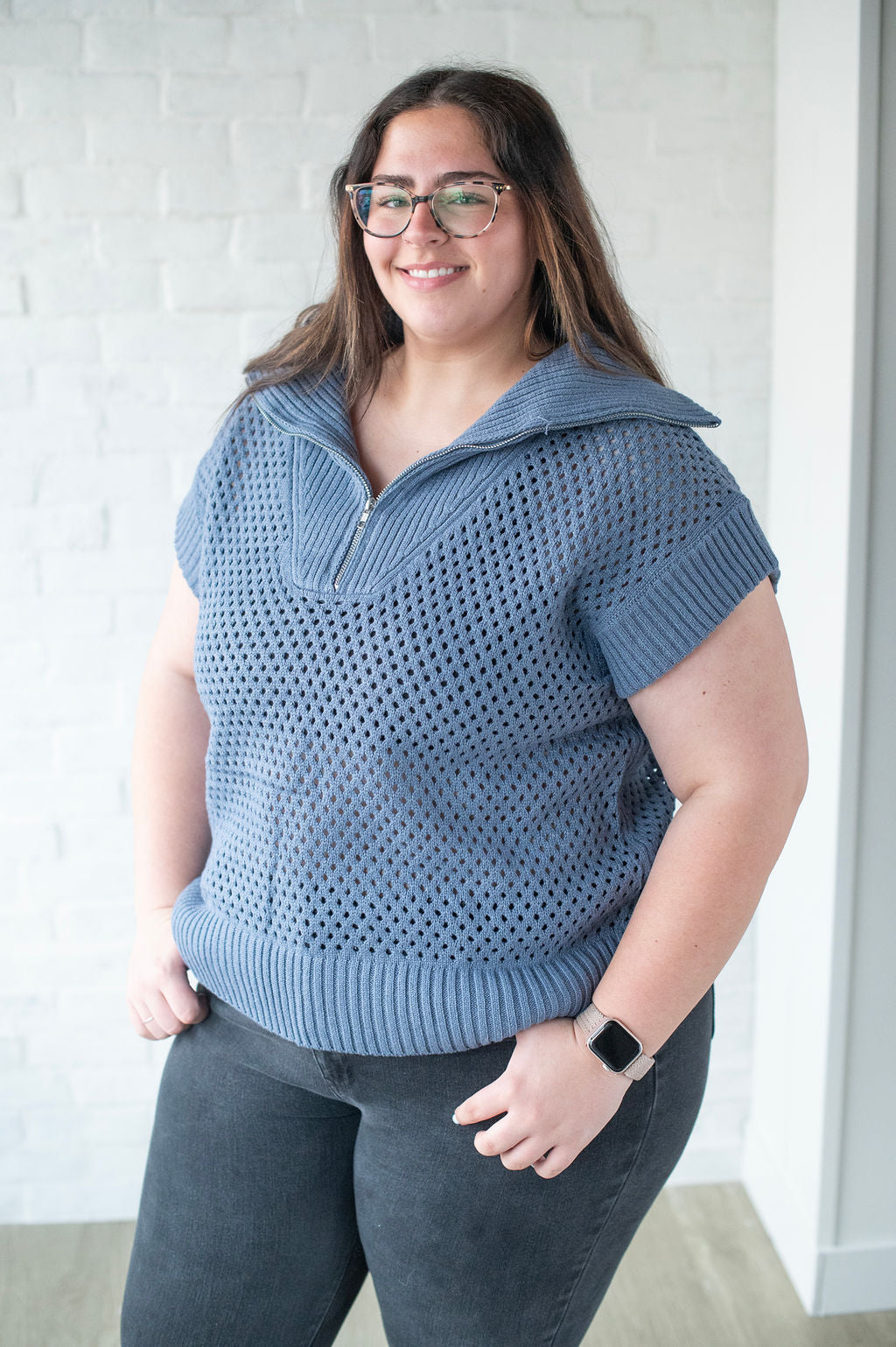 Duty Blue Hole Zip Top