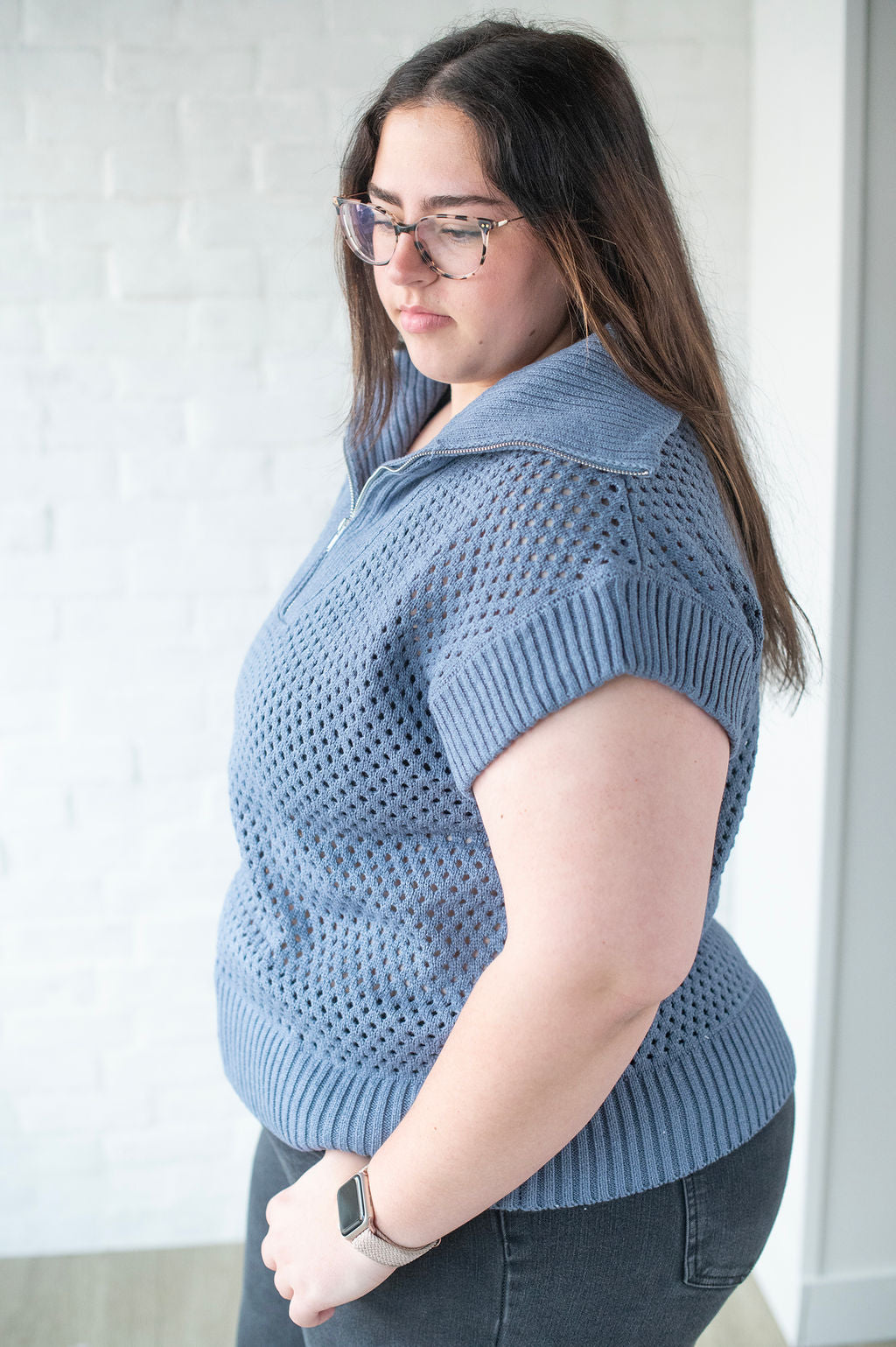 Duty Blue Hole Zip Top