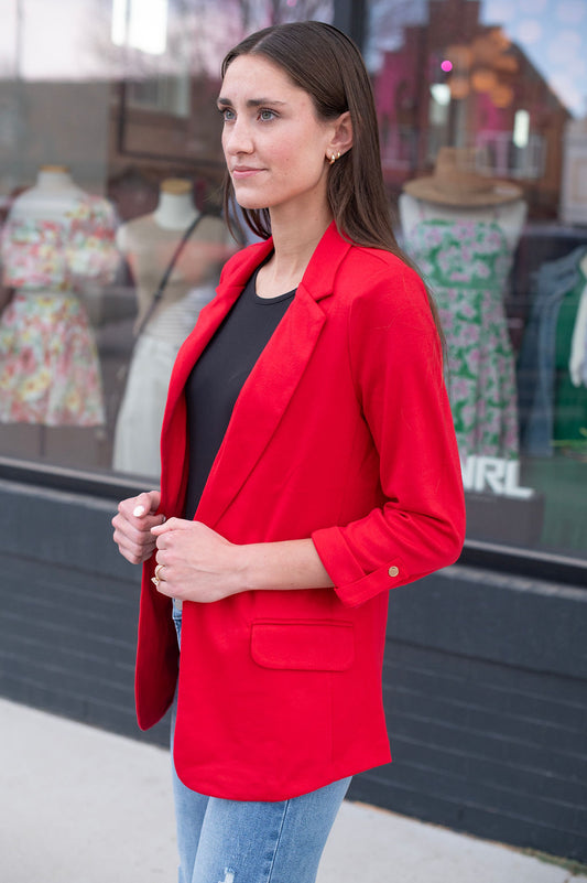 Red Ponte Blazer