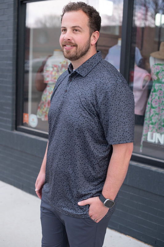 Flag + Anthem Charcoal Cobbtown Floral Polo
