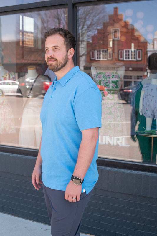 True Classic Blue Cotton Polo