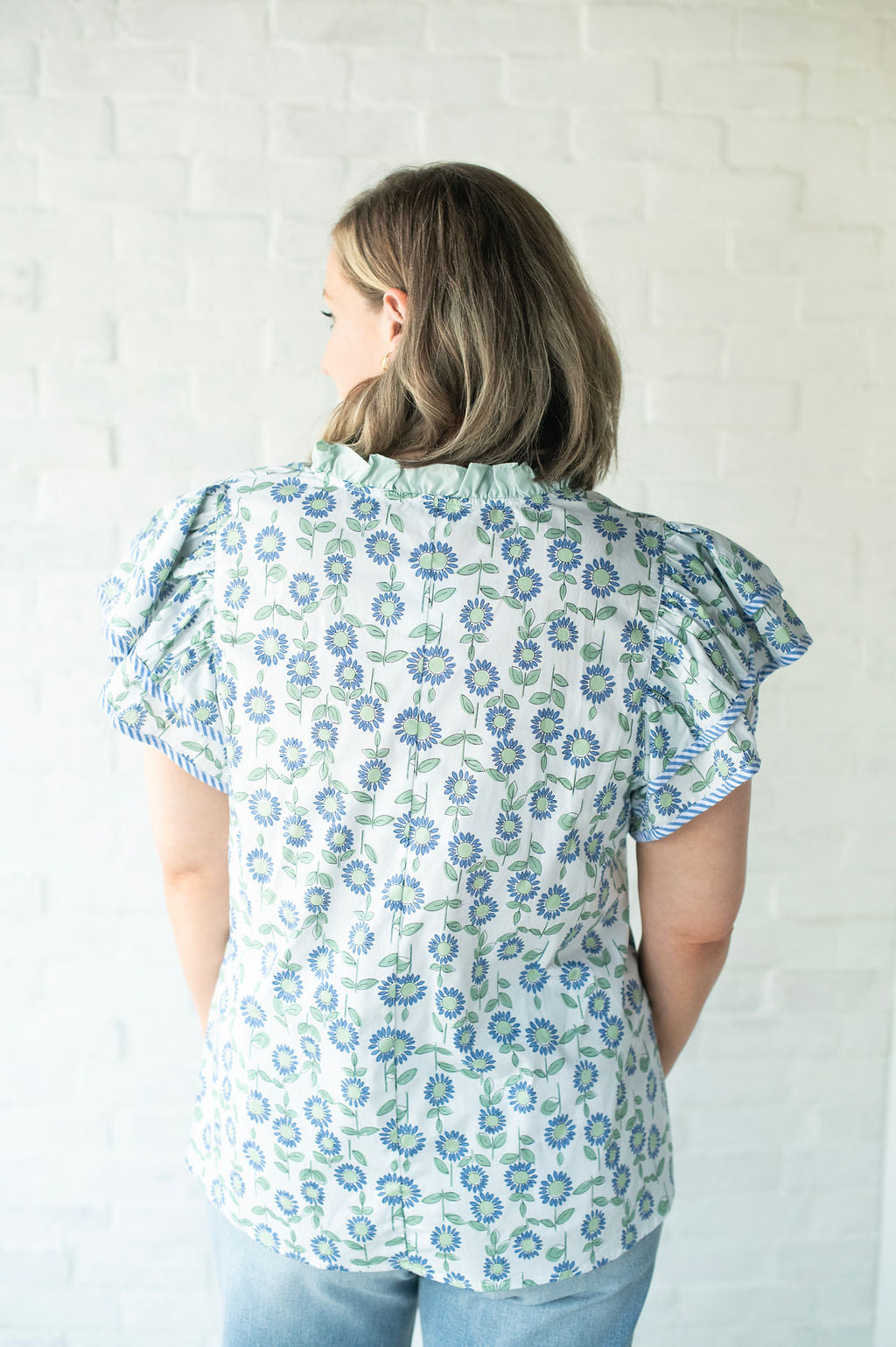 Mint Floral Blouse