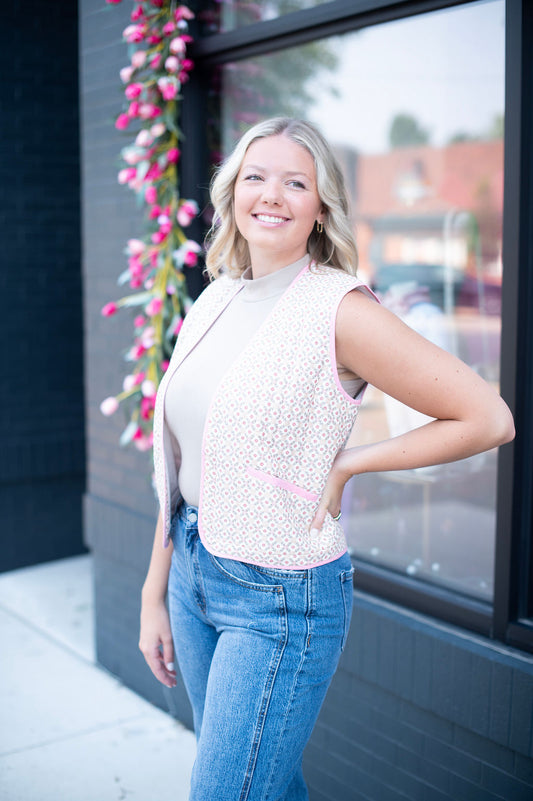 Floral Mosaic Vest