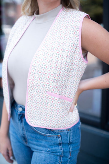 Floral Mosaic Vest